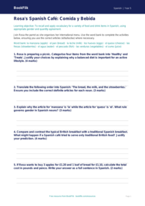 Free Food Worksheet | Year 5 Greater Depth | BookFlik