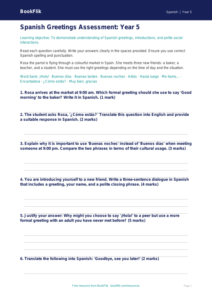 Free Greetings Assessment | Year 5 Greater Depth | BookFlik