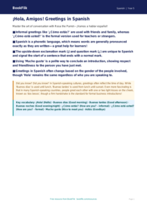 Free Greetings Poster | Year 5 Greater Depth | BookFlik
