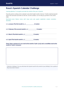 Free Months Of The Year Activity Sheet | Year 4 Supported | BookFlik