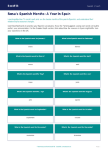 Free Months Of The Year Flashcards | Year 5 Greater Depth | BookFlik