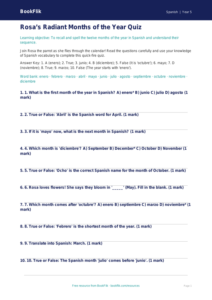 Free Months Of The Year Quiz | Year 5 Greater Depth | BookFlik