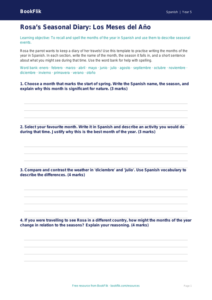 Free Months Of The Year Template | Year 5 Greater Depth | BookFlik