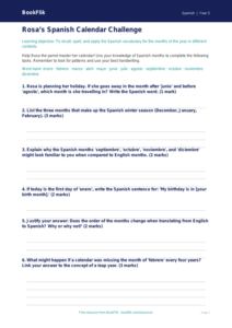 Free Months Of The Year Worksheet | Year 5 Greater Depth | BookFlik