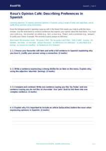 Free Opinion Phrases Activity Sheet | Year 5 Greater Depth | BookFlik