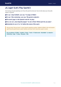 Free Sports Poster Worksheet | Year 4 Supported | BookFlik