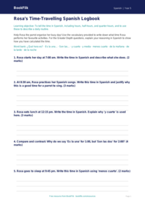Free Telling The Time Template | Year 5 Greater Depth | BookFlik
