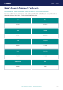 Free Transport Flashcards | Year 4 Supported | BookFlik