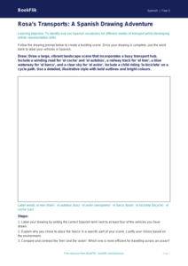 Free Transport Drawing Sheet | Year 5 Greater Depth | BookFlik