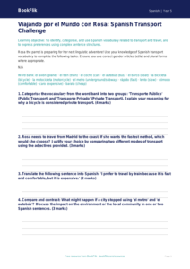 Free Transport Worksheet | Year 5 Greater Depth | BookFlik
