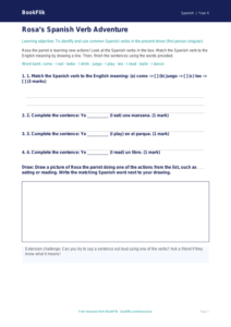 Free Verbs And Tenses Activity Sheet | Year 4 Supported | BookFlik