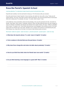 Free Verbs And Tenses Comprehension | Year 4 Supported | BookFlik