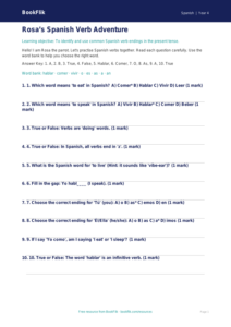 Free Verbs And Tenses Quiz | Year 4 Supported | BookFlik