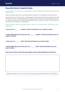 Free Verbs And Tenses Track Sheet | Year 4 Supported | BookFlik