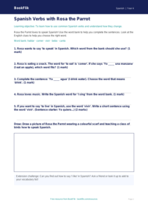 Free Verbs And Tenses Worksheet | Year 4 Supported | BookFlik