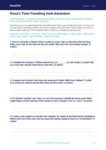 Free Verbs And Tenses Activity Sheet | Year 5 Greater Depth | BookFlik