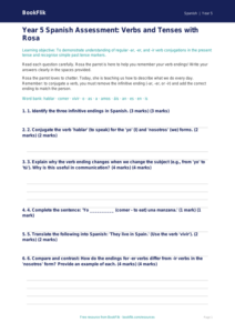 Free Verbs And Tenses Assessment | Year 5 Greater Depth | BookFlik