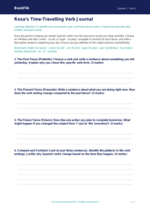 Free Verbs And Tenses Template | Year 5 Greater Depth | BookFlik