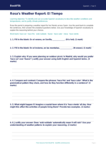 Free Weather Activity Sheet | Year 5 Greater Depth | BookFlik