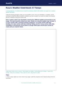 Free Weather Drawing Sheet | Year 5 Greater Depth | BookFlik