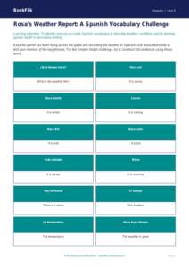 Free Weather Flashcards | Year 5 Greater Depth | BookFlik