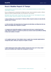 Free Weather Worksheet | Year 5 Greater Depth | BookFlik