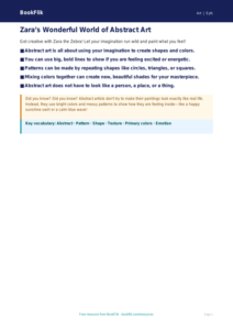 Free Abstract Art Poster | Pre-K | Art | BookFlik