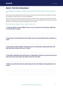 Free Autumn Art Worksheet | Pre-K | Art | BookFlik