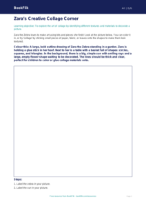 Free Collage Colouring Page | Pre-K | Art | BookFlik
