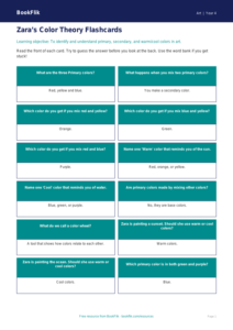 Color Theory Flashcards for Grade 3 | Free Art Printables | BookFlik