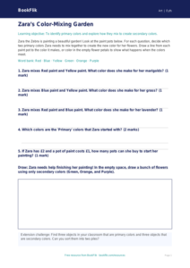 Free Color Theory Activity Sheet | Pre-K Art | BookFlik