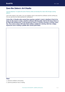Free Famous Artists Colouring Page | Pre-K | Art | BookFlik