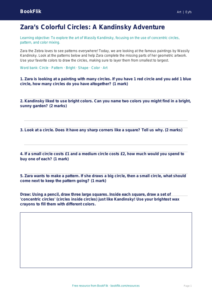Free Kandinsky Activity Sheet | Pre-K | Art | BookFlik