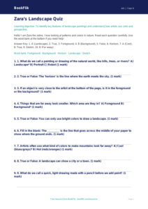 Free Landscapes Quiz | Grade 3 | Art | BookFlik