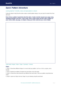 Free Pattern Drawing Sheet | Grade 3 | Art | BookFlik
