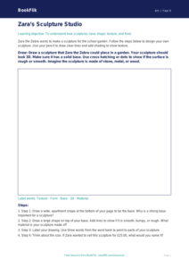 Free Sculpture Drawing Sheet | Grade 3 | Art | BookFlik