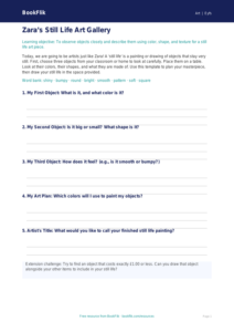 Free Still Life Template | Pre-K | Art | BookFlik