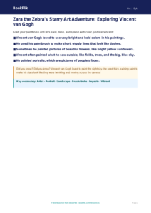 Free Van Gogh Poster | Pre-K | Art | BookFlik