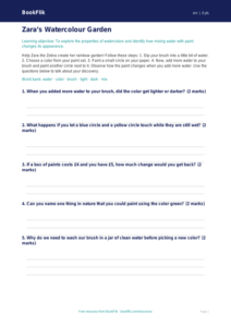 Free Watercolour Activity Sheet | Pre-K | Art | BookFlik
