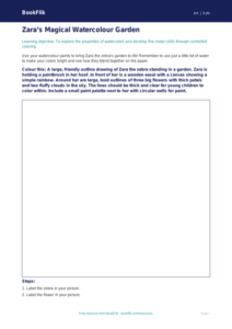 Free Watercolour Colouring Page | Pre-K | Art | BookFlik