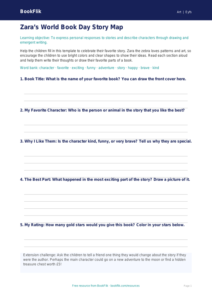 Free World Book Day Art Template | Pre-K | Art | BookFlik