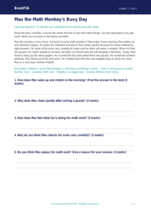 Free Adverbs Comprehension | Grade 3 | ELA | BookFlik
