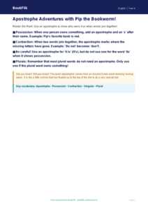 Free Apostrophes Poster | Grade 3 | ELA | BookFlik