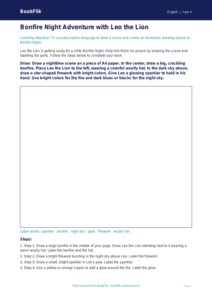 Free Bonfire Night Drawing Sheet | Grade 3 | ELA | BookFlik