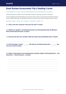 Free Book Review Assessment | Grade 3 | ELA | BookFlik