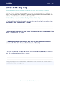 Free Easter Story Template | Grade 3 | ELA | BookFlik