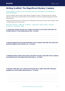 Free Non Chronological Reports Writing Frame | Grade 4 | ELA | BookFlik