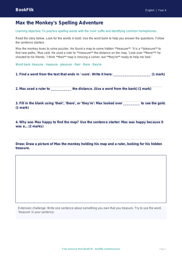 Free Spelling Track Sheet | Grade 3 | ELA | BookFlik worksheet preview — English Spelling