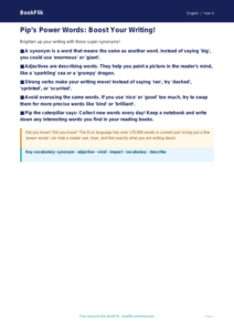 Vocabulary Poster Grade 3 Free | ELA Learning | BookFlik