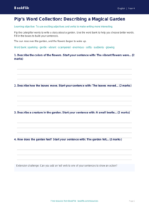 Free Vocabulary Writing Frame | Grade 3 | ELA | BookFlik